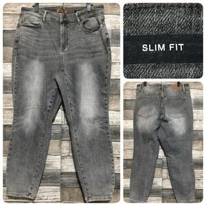 Judy Blue Slim Fit Jeans Women’s 18W Gray Denim Stretch (Inseam 27.5)